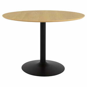 Kerek étkezőasztal tölgyfa dekoros asztallappal ø 110 cm Taco – Tenzo kép