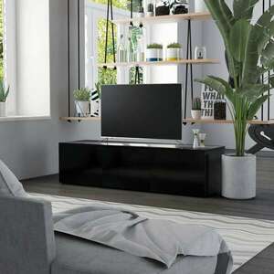 vidaXL fekete forgácslap TV-szekrény 120 x 34 x 30 cm kép