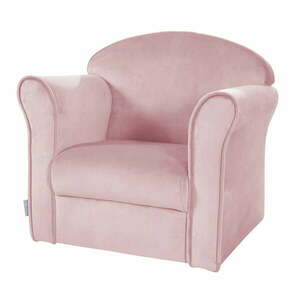 Világos rózsaszín bársony gyerek fotel Lil Sofa – Roba kép