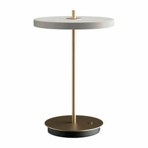 Világosszürke LED dimmelhető asztali lámpa fém búrával (magasság 31 cm) Asteria Move – UMAGE kép
