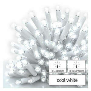 Profi LED sorolható füzér, villogó, fehér – jégcsapok, 3 m, külté... kép