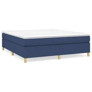 vidaXL kék szövet ágy matraccal 160 x 200 cm kép