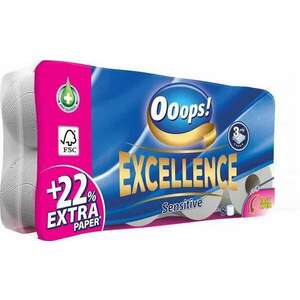 Ooops! Excellence toalettpapír 3 rétegű, 8 tekercses (KTC30081141) kép