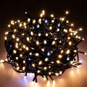 Karácsonyfa világítás telepítése, 81.5 méter, 1000 LED vakuval, sárga kép