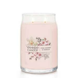 Yankee Candle Signature Pink Cherry & Vanilla Illatgyertya 567g kép