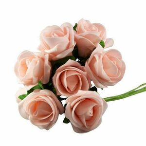8 rózsafejből álló csokor rózsaszín kép