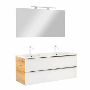 Vario Trim 120 komplett fürdőszoba bútor tölgy-fehér kép