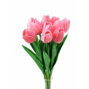 Szálas polifoam tulipán - RÓZSASZÍN 32CM 1 db kép