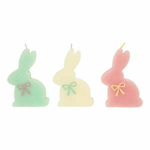 Gyertya készlet 3 db-os égési idő 2 ó húsvéti mintával Bunny – Meri Meri kép