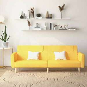 Sárga szövet kanapéágy kép