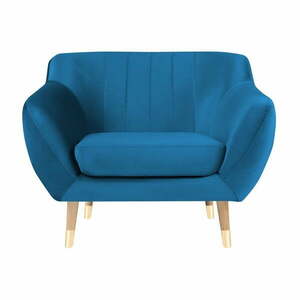 Benito kék bársony fotel - Mazzini Sofas kép