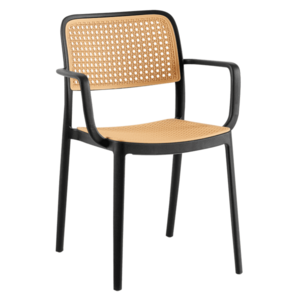 Rakásolható szék, fekete/bézs, RAVID TYP 2 kép