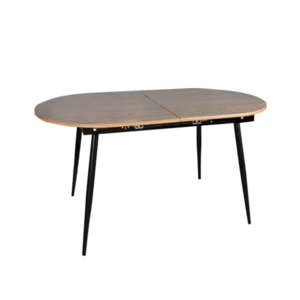 Étkezőasztal, széthúzható, tölgy/fekete 150-190x75 cm, TAMERON kép