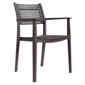Rakásolható szék, barna/szürke, HERTA kép