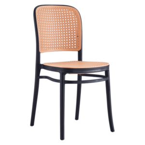Rakásolható szék, fekete/bézs, LENITA kép