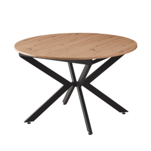 Kihúzható étkezőasztal, artisan tölgy/fekete, 100x100-140x75 cm, ABERO TYP 1 kép