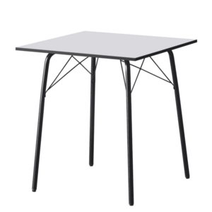 Étkezőasztal, fehér/fekete, 70x70x75 cm, NALAK TYP 1 kép
