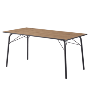 Étkezőasztal, artisan tölgy/fekete, 160x80x75 cm, NALAK TYP 3 kép