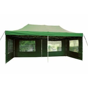 GARTHEN Kerti sátor zöld 3 x 3 m + 2 oldalfal kép