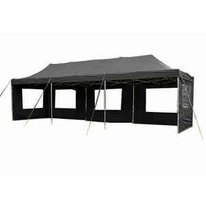 Összecsukható kerti sátor PROFI – fekete, 3 x 3 m kép