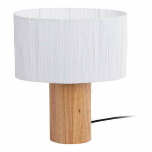 Fehér-natúr színű asztali lámpa papír zsinór búrával (magasság 30, 5 cm) Sheer Oval – Leitmotiv kép