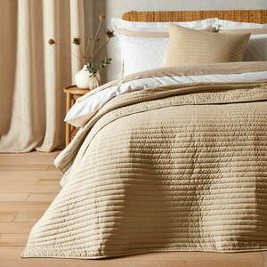Bézs steppelt ágytakaró franciaágyra 220x230 cm – Bianca kép