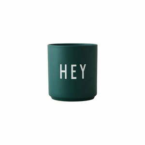 Sötétzöld porcelán bögre 300 ml Hey – Design Letters kép