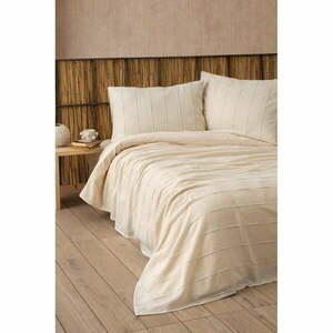 Krémszínű pamut ágytakaró és párnahuzat szett 170x210 cm Sedef – Mijolnir kép