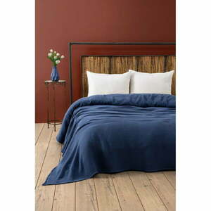 Sötétkék muszlin ágytakaró 220x250 cm Muslin – Mijolnir kép