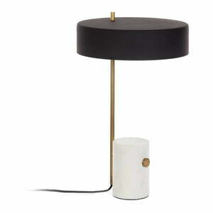 Fehér-fekete asztali lámpa fém búrával (magasság 53 cm) Phant – Kave Home kép