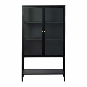 Fekete fém tálalószekrény 88x132 cm Carmel – Unique Furniture kép