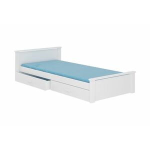 ALDEXO ágy + matrac, 180x80, fehér kép