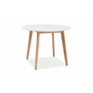 MOOS II étkező asztal, 100x75x100, tölgy/fehér kép