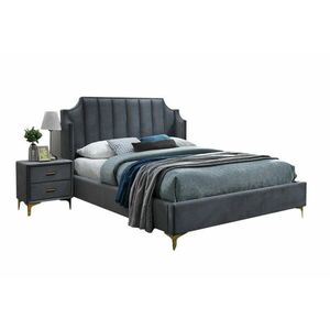 COLLE Velvet kárpitozott ágy, 160x200, bluvel 14 kép