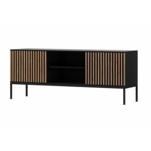 RATINA 2 TV asztal, 150x60x40, artisan tölgy/fekete matt kép
