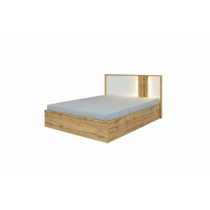 GLUME francia ágy, 160x200, wotan tölgy/fehér kép
