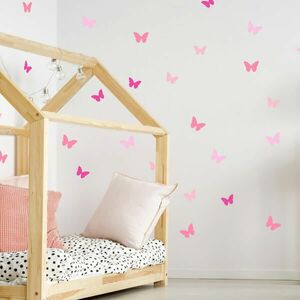 Rózsaszín pillangók - falmatricák lányoknak kép