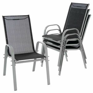 Kerti székek GARTH 4 db - fekete kép