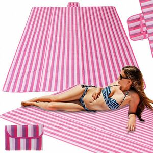 Strandszőnyeg strand piknik takaró 200x200cm rózsaszín kép