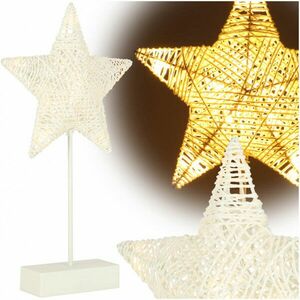 Karácsonyi dekoráció álló csillag 39cm 10LED meleg sárga elemmel működtethető kép