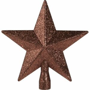 Glitter star karácsonyfacsúcs bronz, 19 x 19 x 5 cm kép