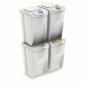 Sortibox szelektív hulladékgyűjtő 35 L , 4 db, fehér kép