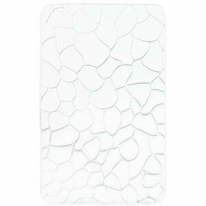 Kövek fürdőszobaszőnyeg memóriahabbal, fehér, 50 x 80 cm, 50 x 80 cm kép