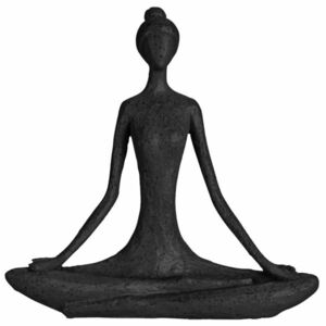Yoga Lady dekoráció fekete, 18, 5 x 19 x 5 cm, polystone kép
