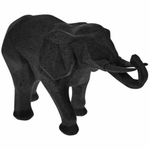 Elefánt geometric díszítés, 25 x 15 cm, fekete kép