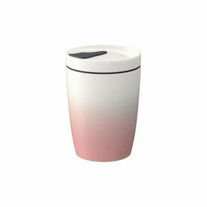 Like To Go rózsaszín-fehér porcelán utazóbögre, 290 ml - Villeroy & Boch kép
