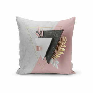 BW Marble Triangles párnahuzat, 45 x 45 cm - Minimalist Cushion Covers kép