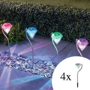 Polifach színváltós LED-es kerti Napelemes Lámpa 29, 5cm (P-780) - ... kép