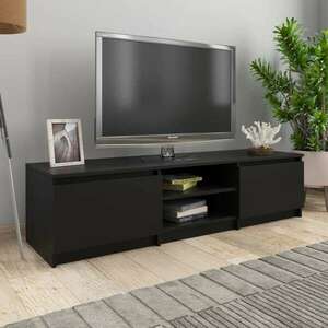 vidaXL fekete forgácslap TV-szekrény 140 x 40 x 35, 5 cm kép