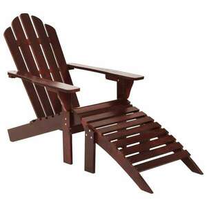 barna fa kerti szék zsámollyal kép